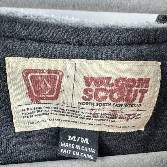 Volcom Scout Mens Puffer Jacket Size M Blue Full Zip Colorblock Hoodie Coat Vtg - Picture 6 of 11